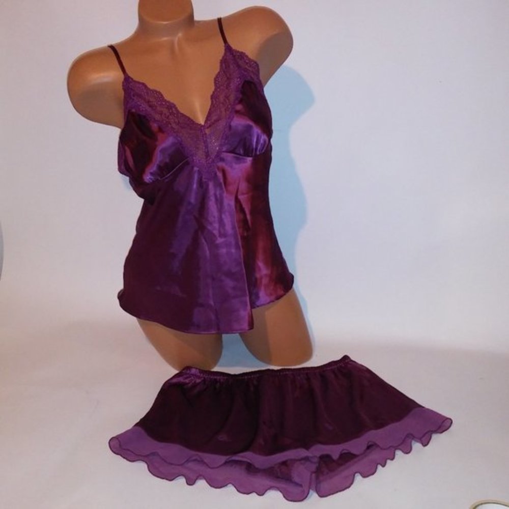 Apt. 9 Camisole Set Sleepwear Medium Top & Bottom Shorts Tank‎ Top Purple Lace